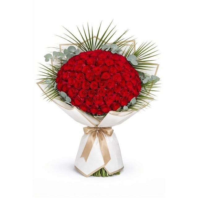 101 Kırmızı Gül Buketi – Lüks ve Gösterişli Tasarım