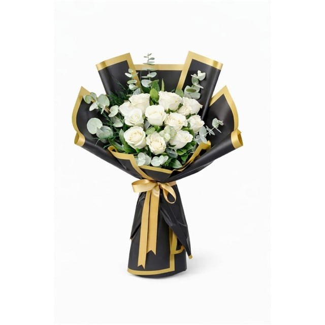 Zamansız Aşk Beyaz Gül Buketi