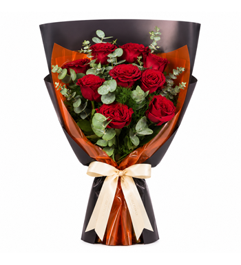 Kırmızı güller,romantik çiçek buketi,yıl dönümü çiçeği