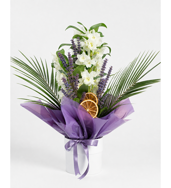 dendrobium orkide, lavantalı orkide, beyaz orkide aranjmanı