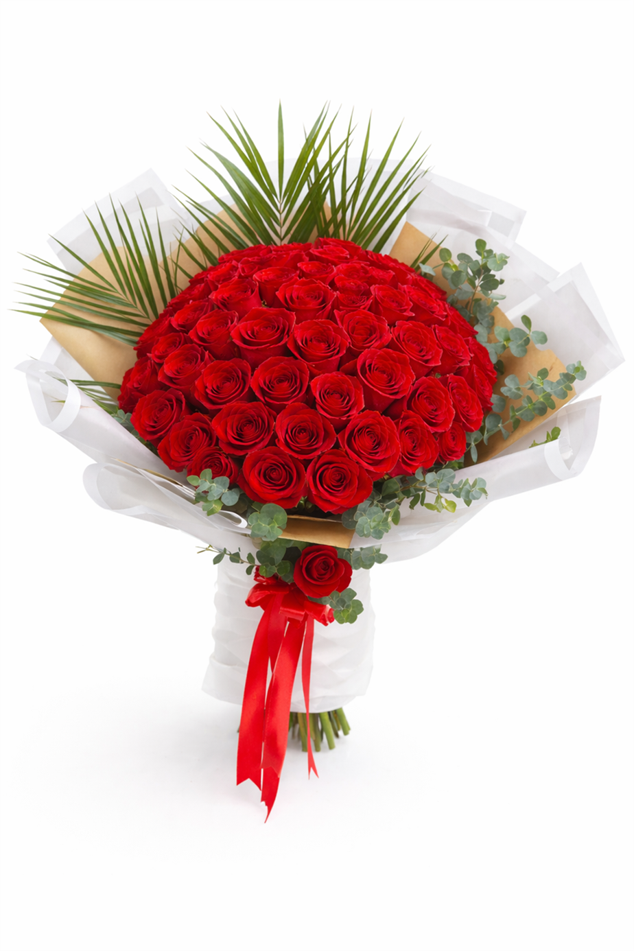 Kırmızı Tutku Gül Buketi 50 li