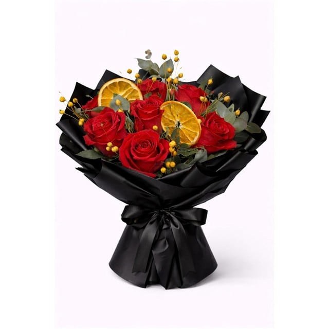  Altın Esinti Kırmızı Gül Buketi