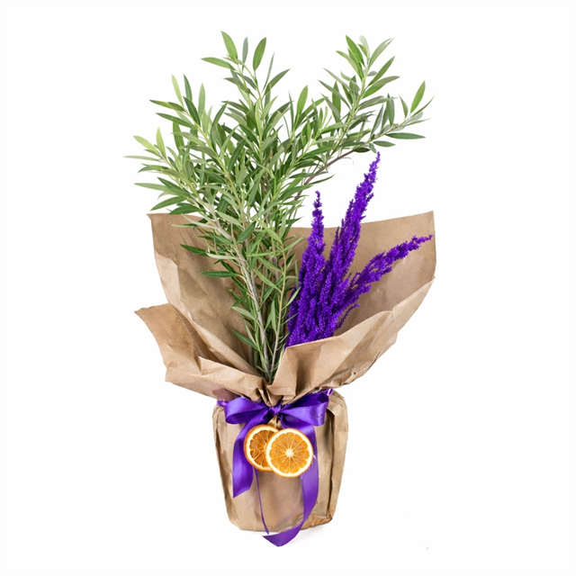 Doğal Zeytin Ağacı & Lavanta Tasarımı – Kraft Premium Serisi