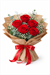 Kraft Kağıtta 5li Kırmızı Gül Buketi