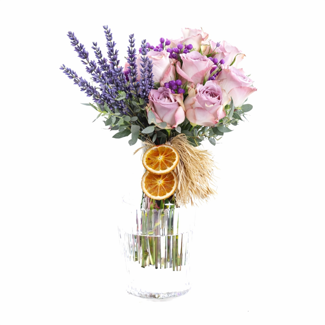 Lavender Rose Elegance Vase