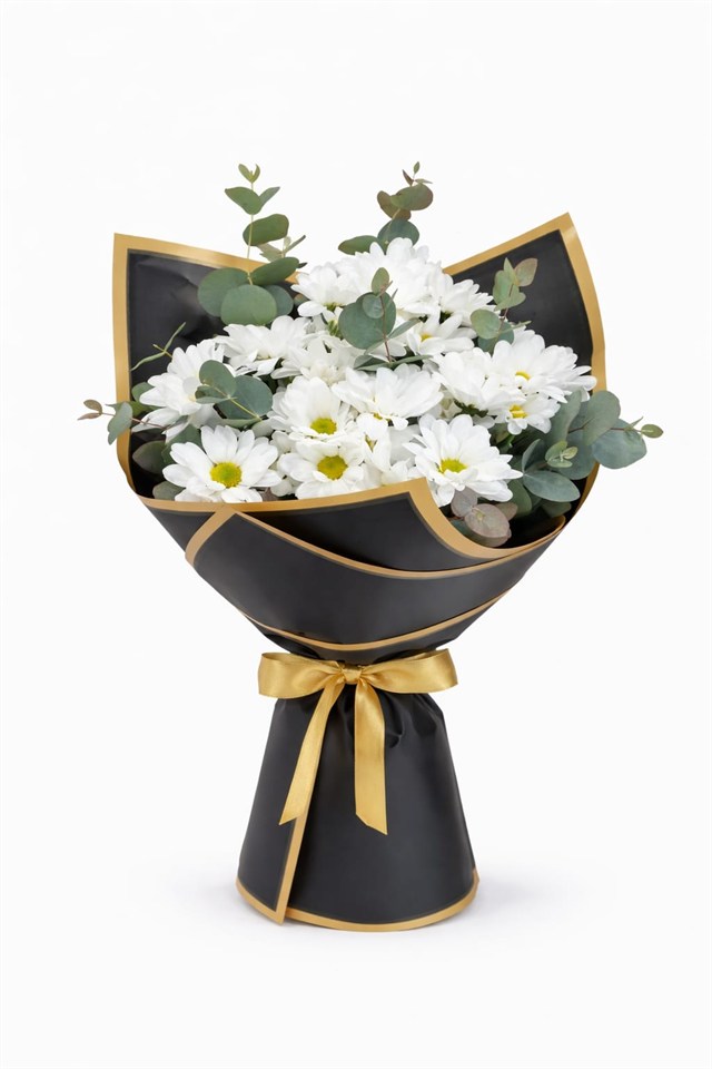 Okaliptuslu Premium Papatya Buketi