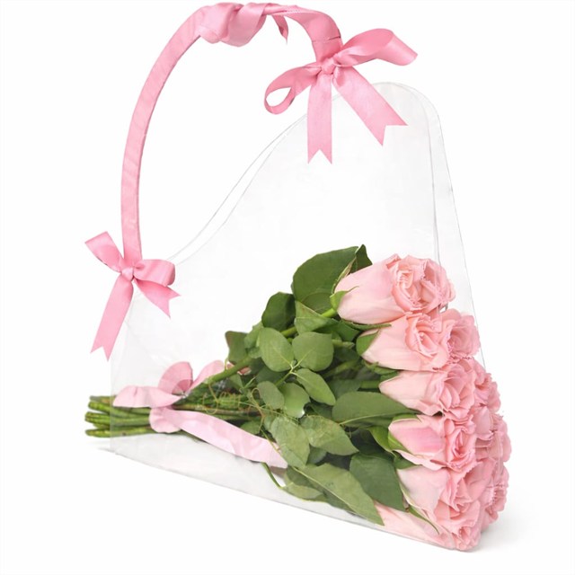 Pembe Güllerle Romantik Çanta