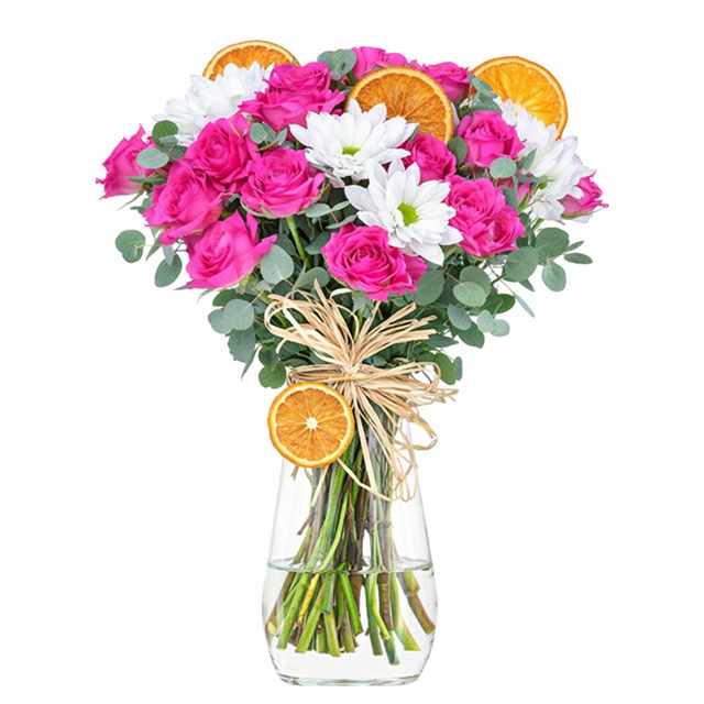 Pink Roses & Daisy Harmony