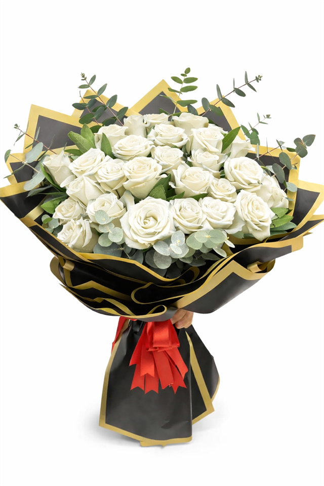 Saf Beyaz Gül Buketi – Zarif Asalet